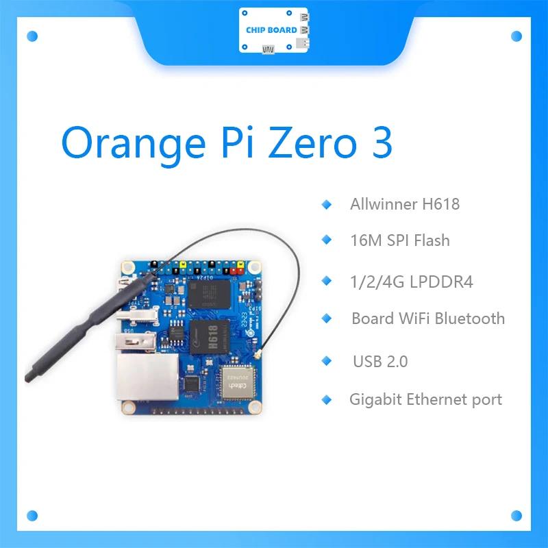 Orange Pi Zero 3 4GB RAM Allwinner H618 64 Ʈ  5 + BT5.0 LPDDR4 16MB SPI ÷ ⰡƮ ̴ ȵ̵ 12 TV  22 OS